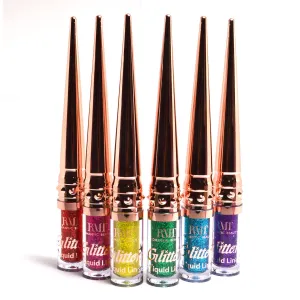 1 Metallic Glitter Liquid Liner Eyeliner Eye Liner Shimmery E2201AS   Free Zipper Bag
