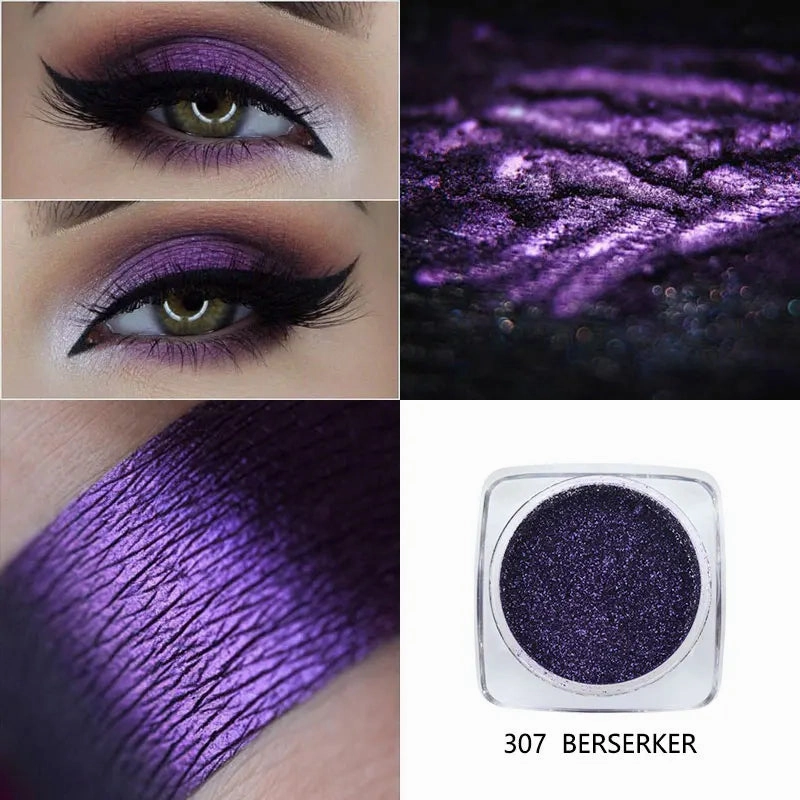 12 Colors Eyeshadow Kit Metallic Glitter Eyeshadow Makeup Diamond Glitter Metallic Shiny Holographic Shadows Pigment Green TSLM1