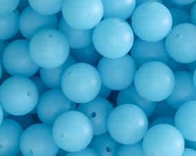 12MM Blue Glow in the Dark Silicone Bead
