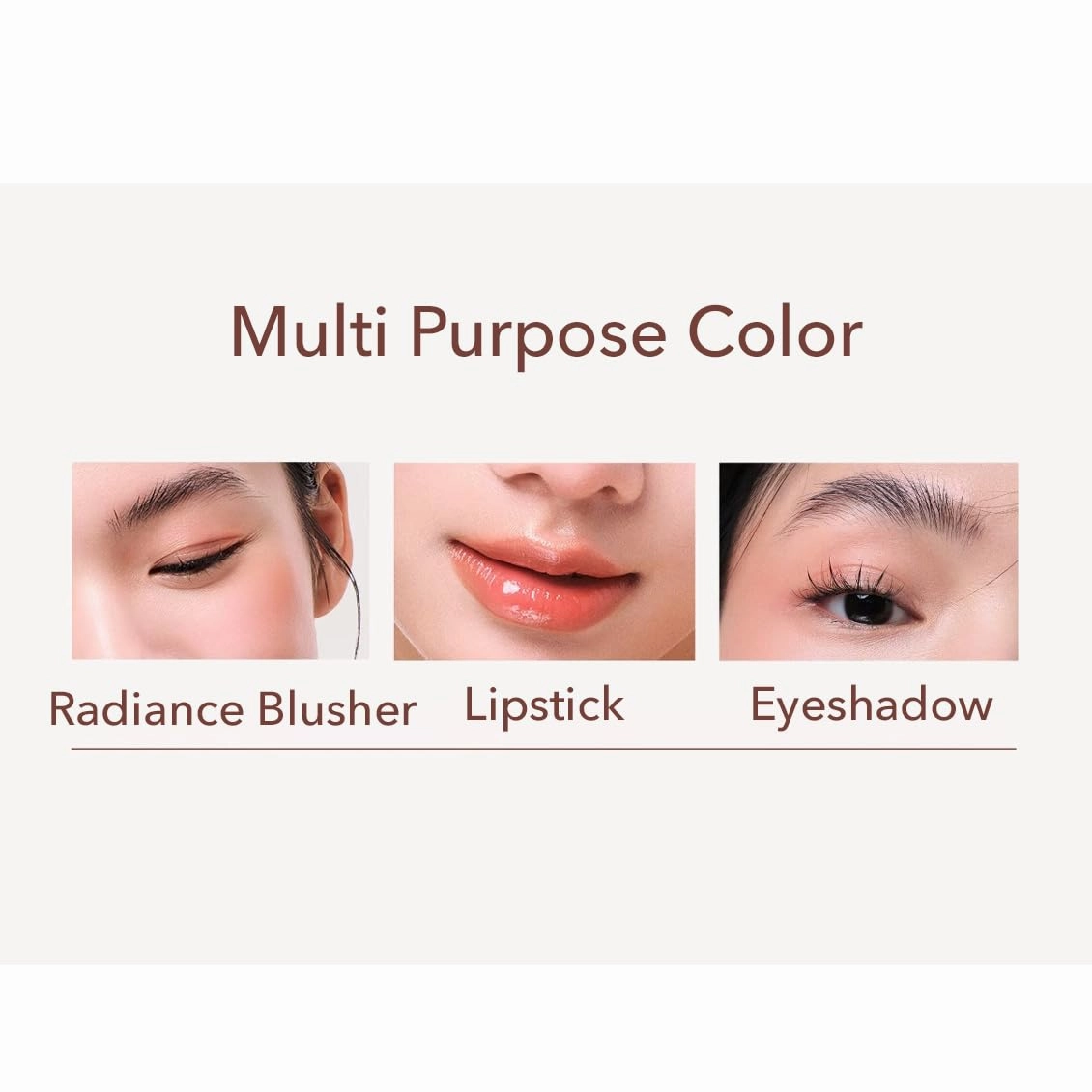 1 PC Caremille Multi Purpose Cream Blusher & Lipstick, Glossy Essential Oil Mirror Effect Lipstick, Moisturizing & Plump Lip Color Facial Blusher Cream (04#, 4g)