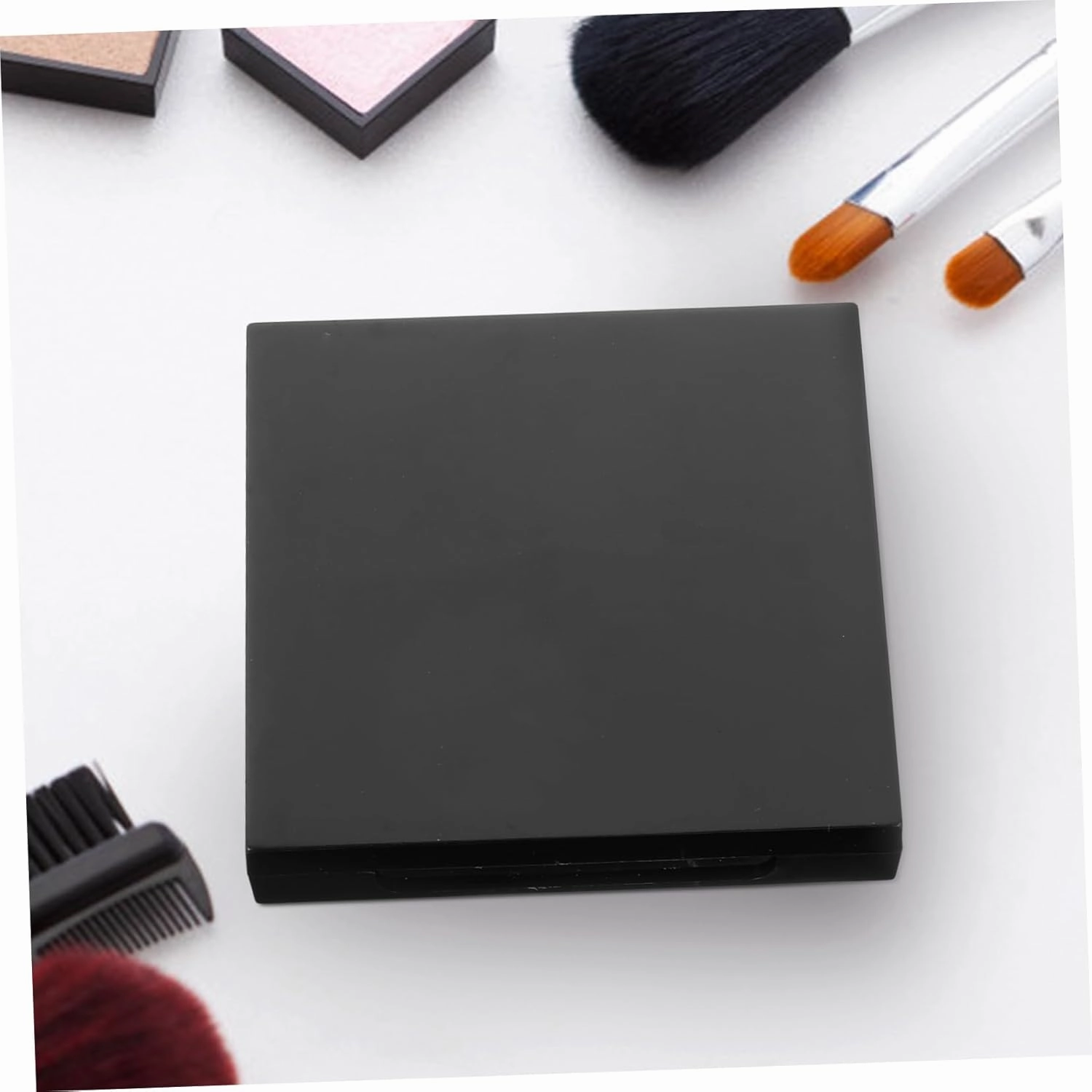 1 Set Compact Highlighter Case with Mirror Refillable Cosmetics Container for DIY Blush Eyeshadow Lipstick Female Handbags Purses and Night out Events