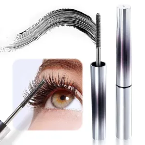 2025 Upgraded Iron Wand Mascara, 3D Curling Eyelash Iron Mascara, Waterproof, Non-smudging, Long Lasting Thrive Mascaras Thick Lash Extensions (Black*2pcs, Regular)