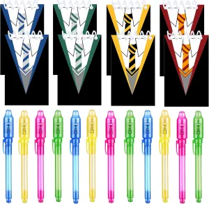 24 Pcs Magical Wizard School party favors |12 invisible ink pen and 12 Magical Wizard School party mini Notepads| Magical Wizard School party Goodie Bag Stuffers, Classroom Prizes, party supplies