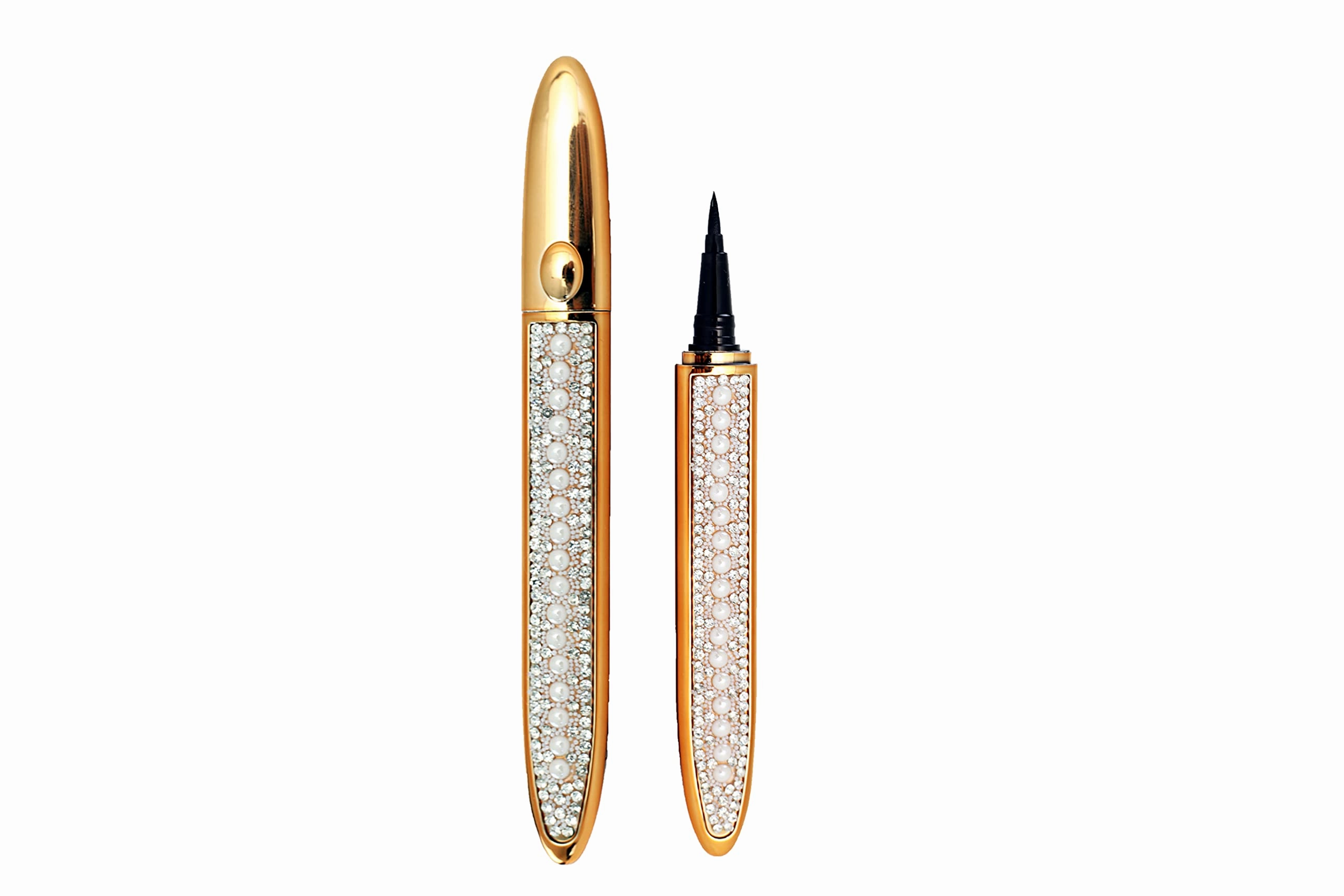 2 in 1 Black Liquid Magic Eyeliner Glue | Extra Strong Hold for Regular False Lashes | Cruelty Free | Waterproof, Long-Lasting Liquid Gel Works without the Need for Magnets or Glue | by Rush Line