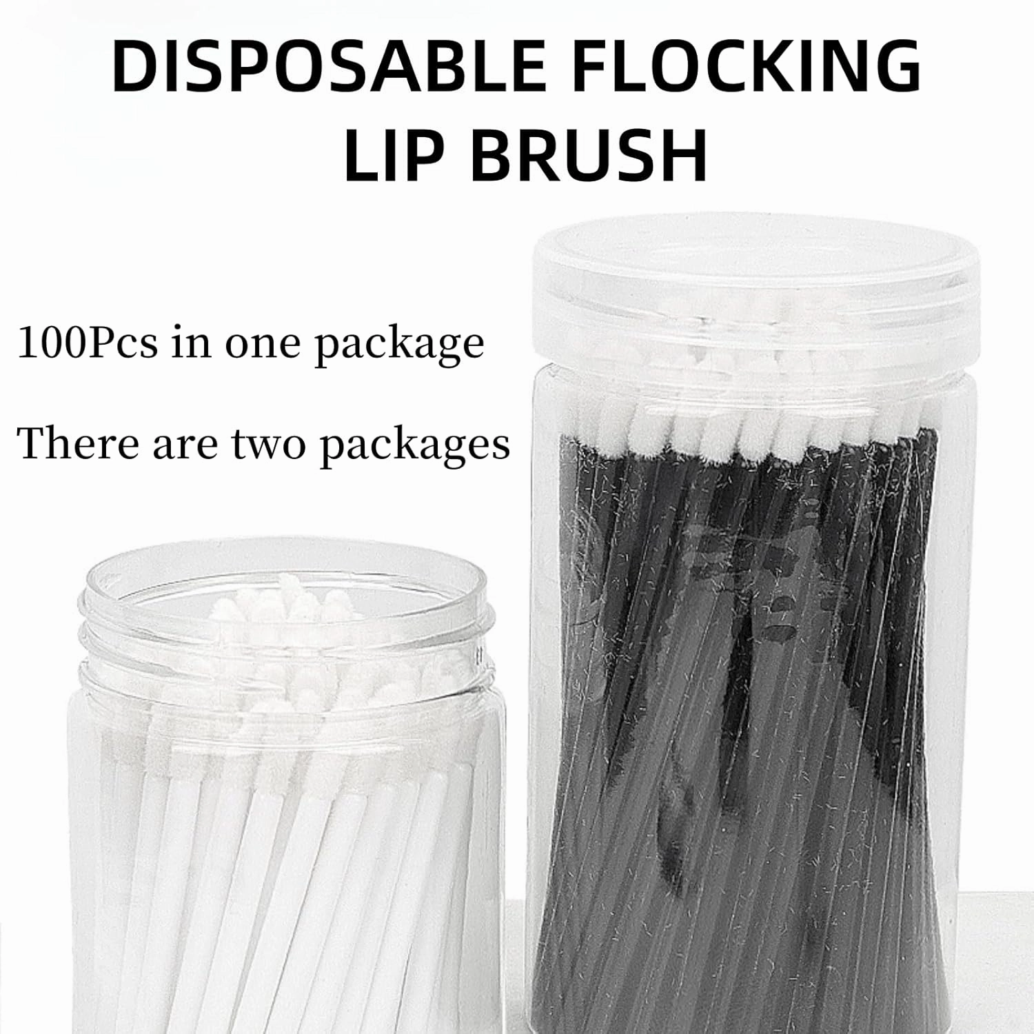 2Packs 200Pcs Disposable Lip Brushes, Glitter Lip Gloss Applicators, Lipstick Gloss Wands Applicator Makeup Tool Kits for Lipstick and Lip Gloss (Rose Red-A)