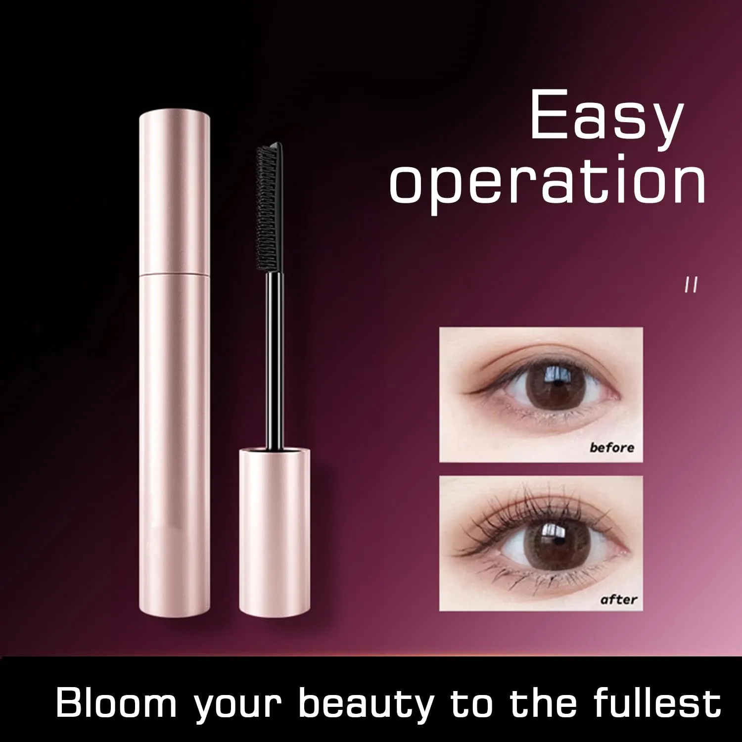 2PC Comparison Mascara, Tubing Mascara, Black & Brown Duo For Lash Makeup,Waterproof & Sweatproof Long Lasting Non-Smudged Magic Mascaras (Black)