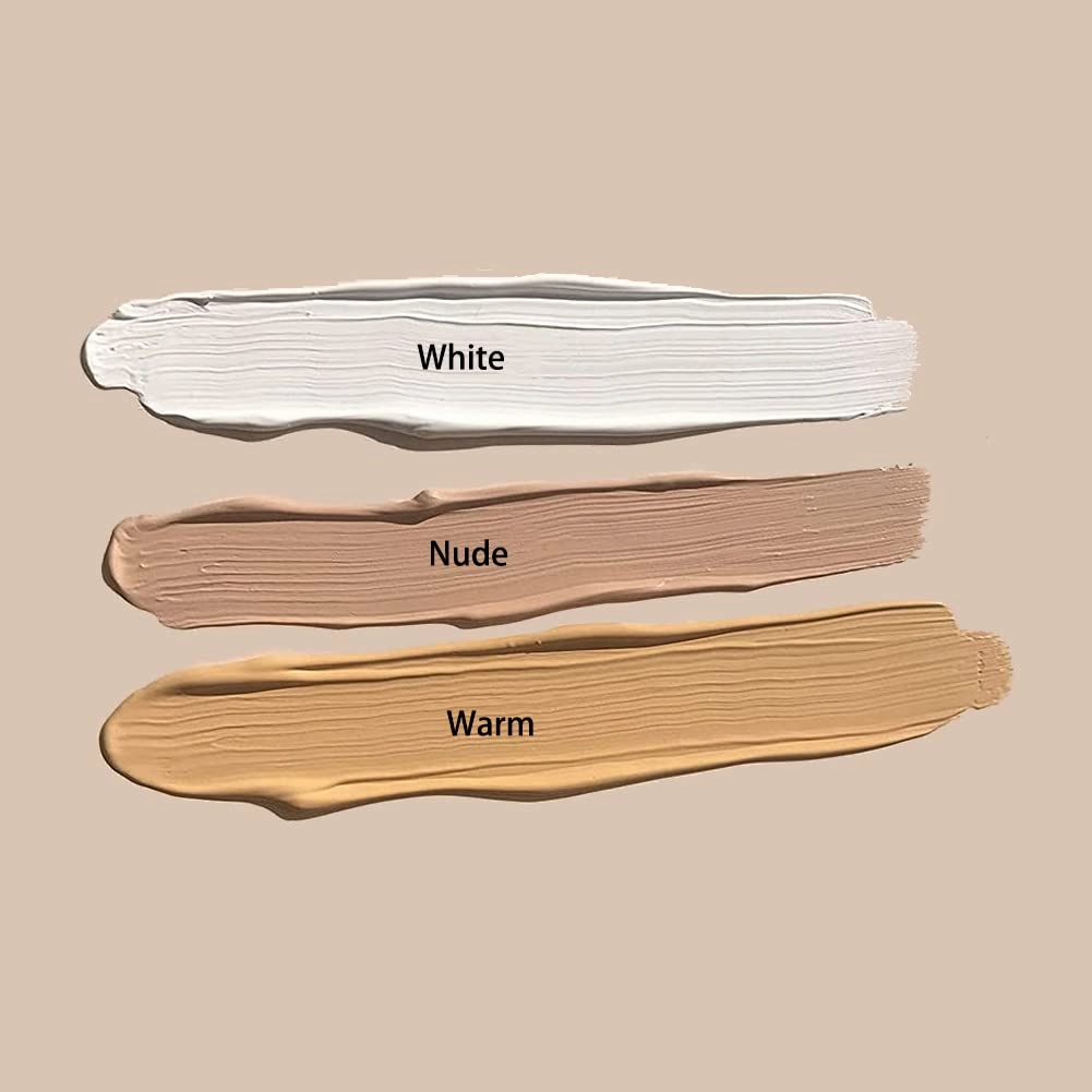 2PCS Eyeshadow Primer,Makeup Primer for Face,Potion,Vegan,Cruelty-Free,Long Lasting Cream Liquid Eye-shadow for All Shadows,Great for Oily Lids Primer (White Nude Warm)