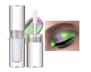 3-Pack Holographic Liquid Eyeshadow Set – 3 Unique Colors, Smooth & Long-Lasting, Half-Liquid Half-Solid Formula, Easy-to-Apply in Convenient Nail Polish Bottle