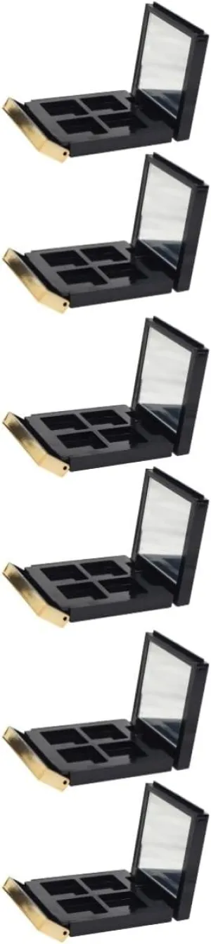 3sets Empty Blusher Containers Durable Eyeshadow Storage Cases for DIY Cosmetics Lightweight Makeup for Travel for Blush Eyeshadow Lipstick and More 2pcs*3