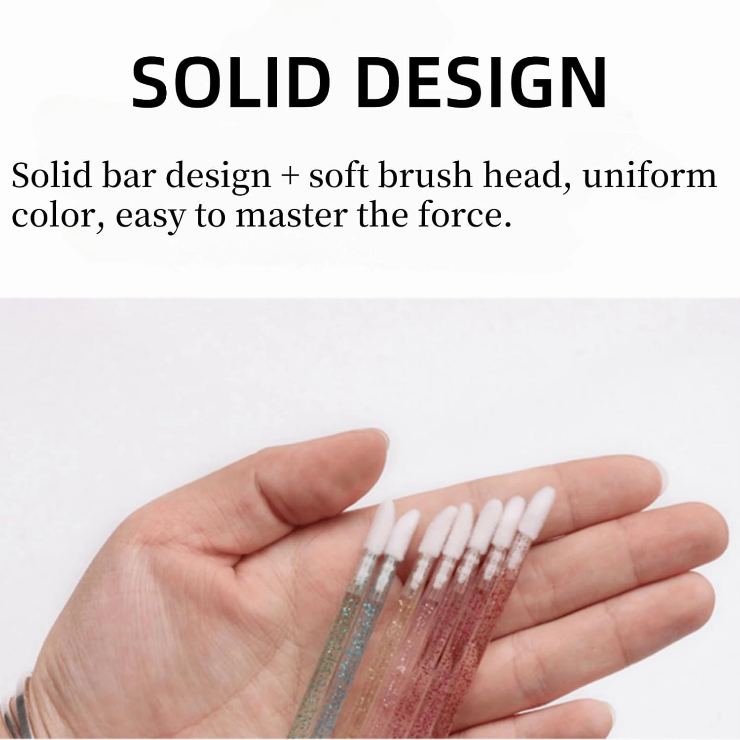 400Pcs Crystal Disposable Lip Brushes, Glitter Lip Gloss Applicators, Lipstick Gloss Wands Applicator Makeup Tool Kits for Lipstick and Lip Gloss (Fuchsia)