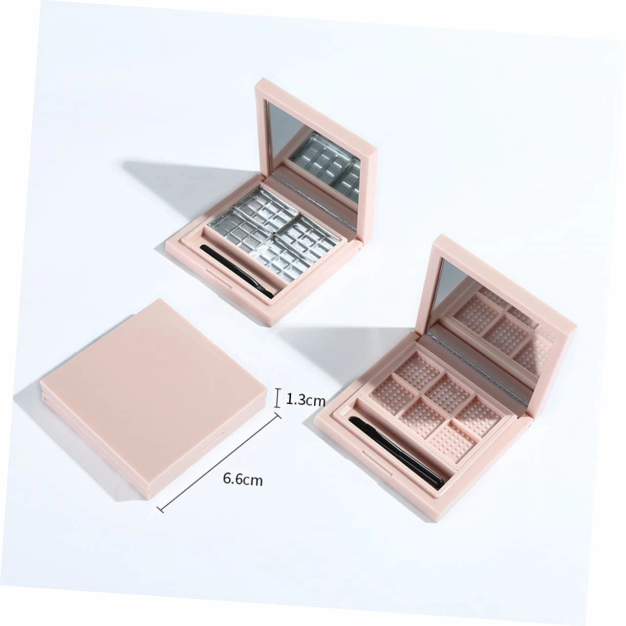 4pcs Empty Eyeshadow Boxes Mirror Eyeshadow Palette for Women and Girls Storage for Eye Makeup Subpackaging Container for Beginners and Professionals