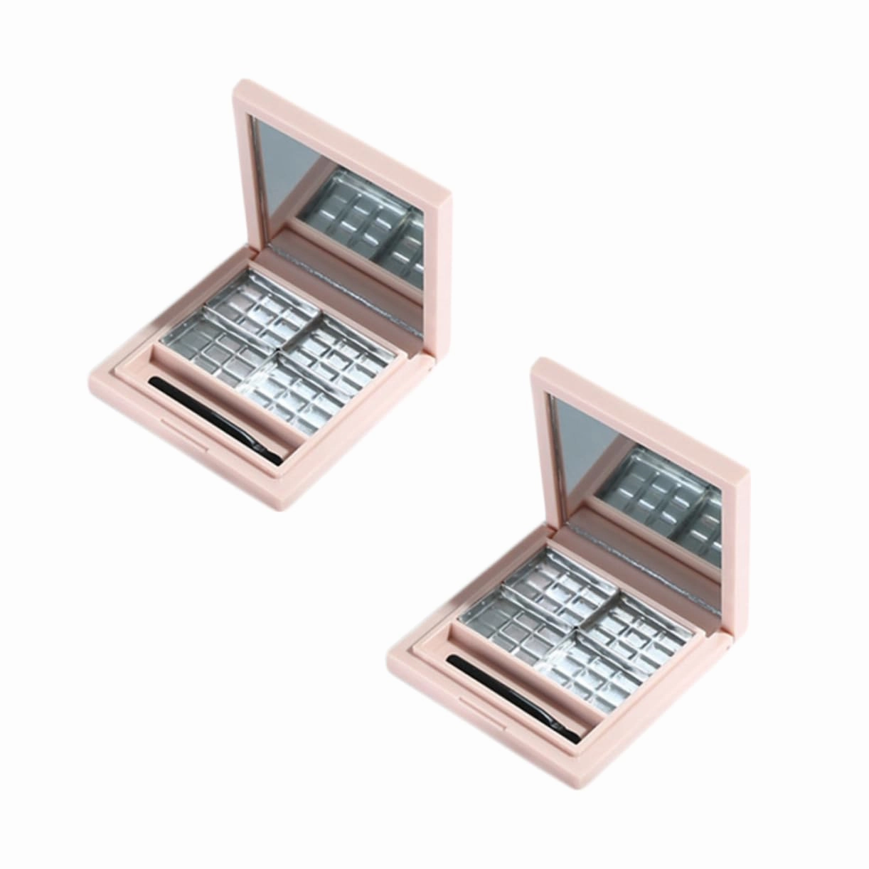 4pcs Empty Eyeshadow Boxes Mirror Eyeshadow Palette for Women and Girls Storage for Eye Makeup Subpackaging Container for Beginners and Professionals