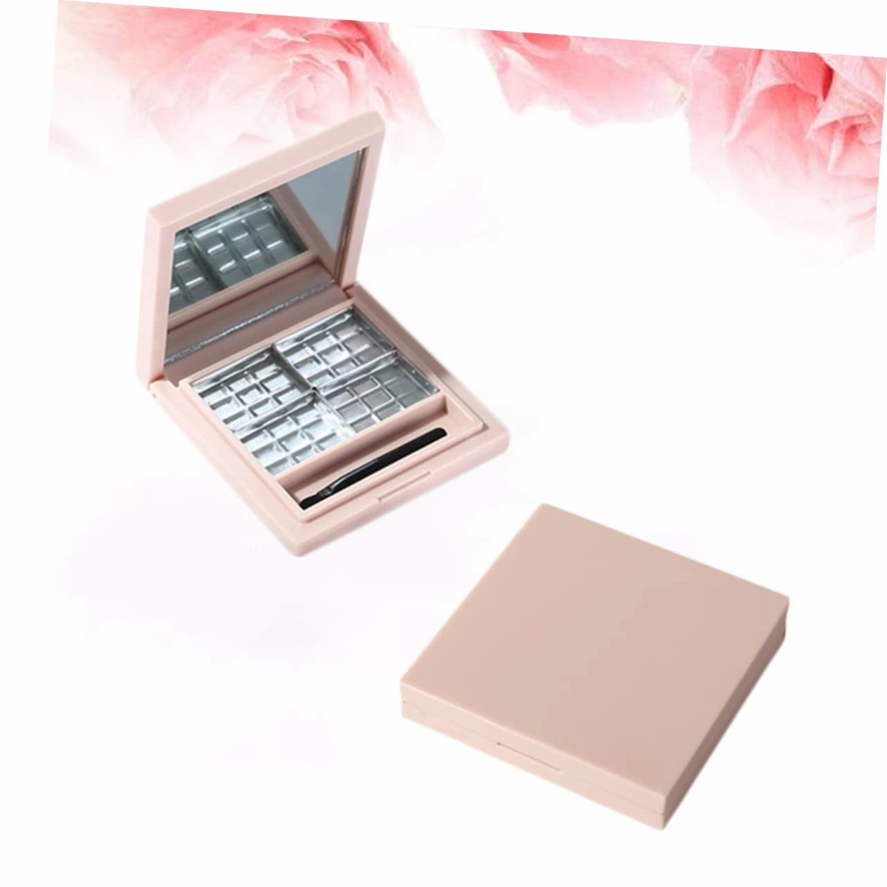4pcs Empty Eyeshadow Boxes Mirror Eyeshadow Palette for Women and Girls Storage for Eye Makeup Subpackaging Container for Beginners and Professionals
