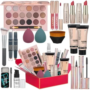 All in One Makeup Kit for Women Full Kit Makeup Gift Set for Women & Girls Makeup Sets for Teens Girls 18Color Eyeshadow Palette Lipstick Eyebrow Pencil Makeup Set for Teens
