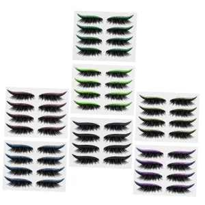 balacoo 28pairs Glitter Eyeliner Decals Eye Makeup Stickers for Festivals Parties and Cosplay Easy Application Color for Special Occasions