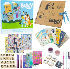 Bluey Scrapbook Kit for Kids with Scrapbooking Supplies Stamp Glitter Glue DIY Photo Album Art Kit Cute Stationary for Kids Gifts for Girls and Boys