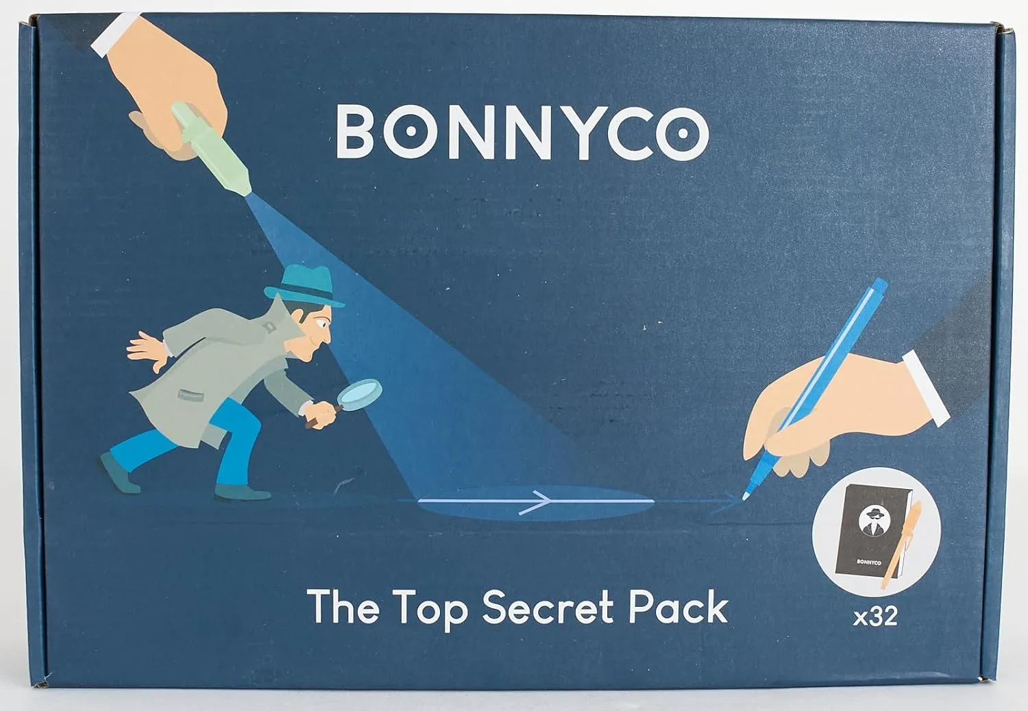 BONNYCO Invisible Ink Pen and Notebook, Pack of 32 Party Favors for Kids Birthday | Spy Pen Party Supplies, Pinata Stuffers, Prizes for Kids | Magic Pen Birthday Party Favors, Prizes for Students