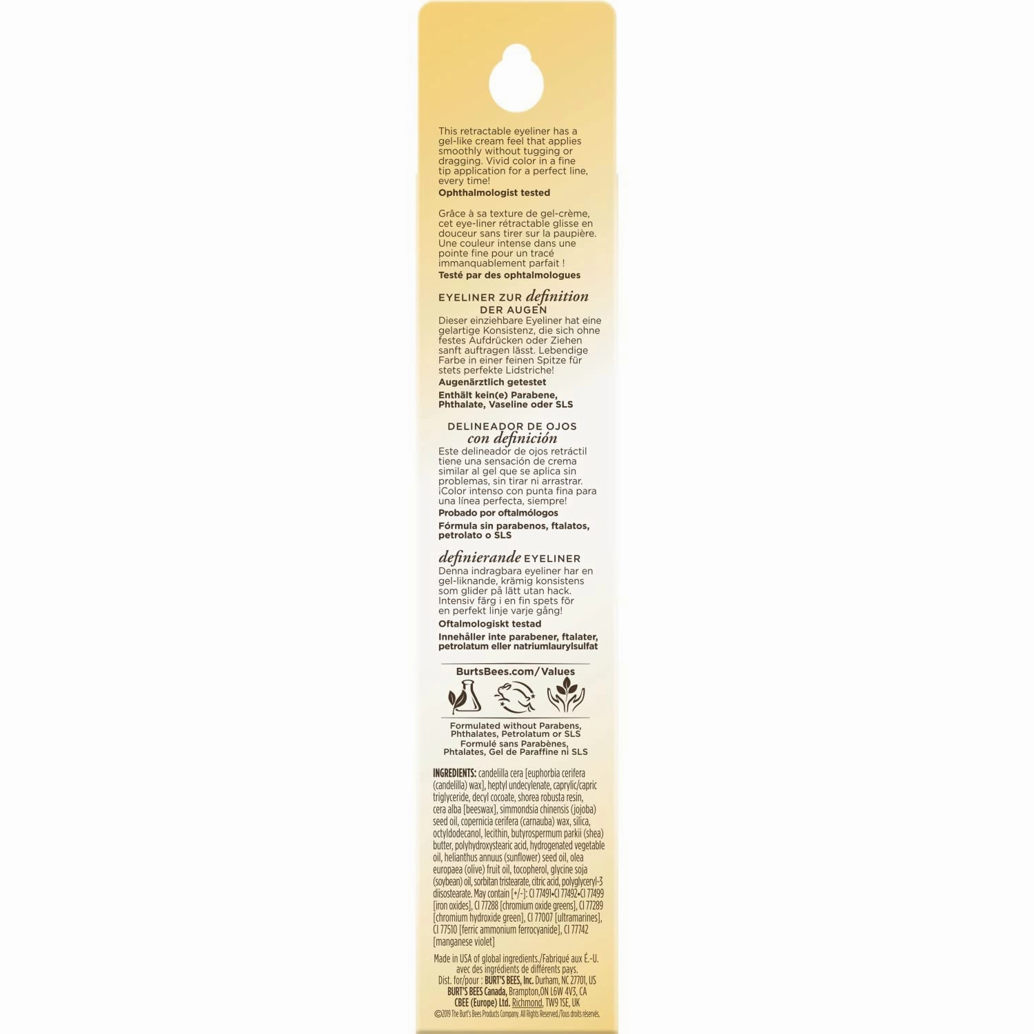 Burts Bees Onyx Defining Retractable Eyeliner, 0.14 GR,Pencil