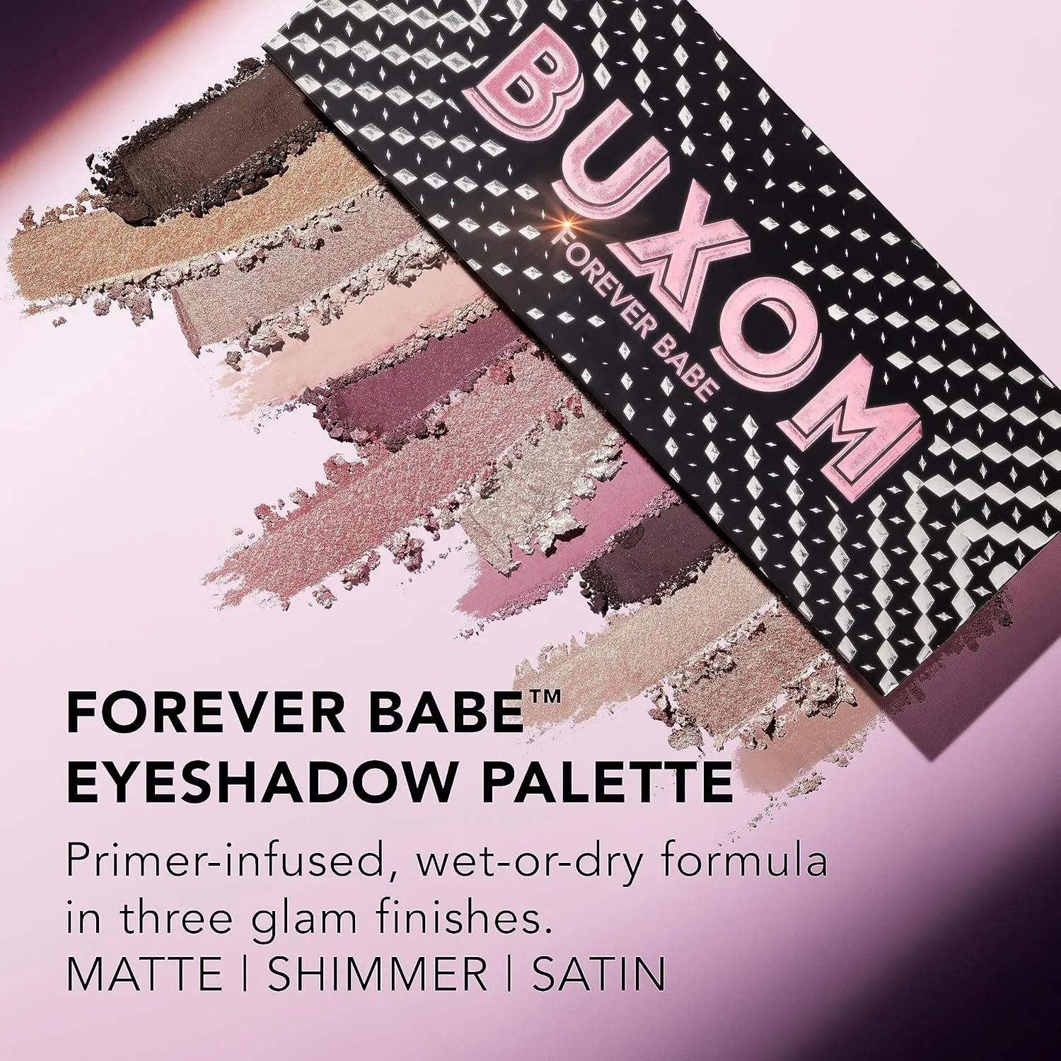 BUXOM Forever Babe Eyeshadow Palette, High Pigment Eyeshadow Palette, Long-Lasting, Primer-Infused Eyeshadows, Blendable, Cruelty Free