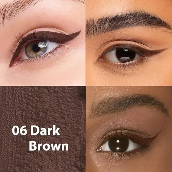 Colored Gel Glitter Eyeliner ，Waterproof Pearl Eye Shadow Pencil Metallic Glitter Eye Liner Pencil for Women,Eye Liners & Shadow Pencil Eye Makeup (06# Dark Brown)