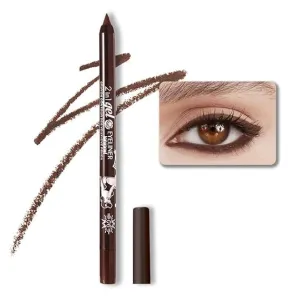 Colored Gel Glitter Eyeliner ，Waterproof Pearl Eye Shadow Pencil Metallic Glitter Eye Liner Pencil for Women,Eye Liners & Shadow Pencil Eye Makeup (06# Dark Brown)