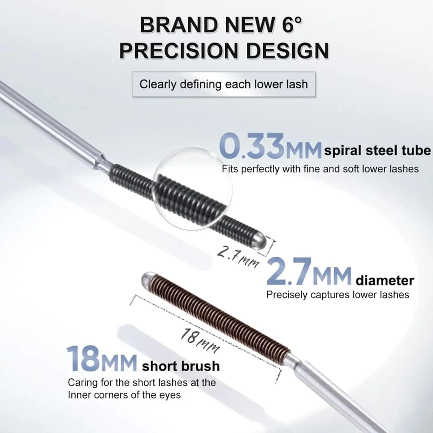 Curling IronMascara, Iron Wand Mascara, 3D Curling Eyelash Iron Mascaras, 3DCurling Eyelash IronMascara-Black&brown, CurlingIronMascara,Korean Mascara Metal Wand (Black Curling)