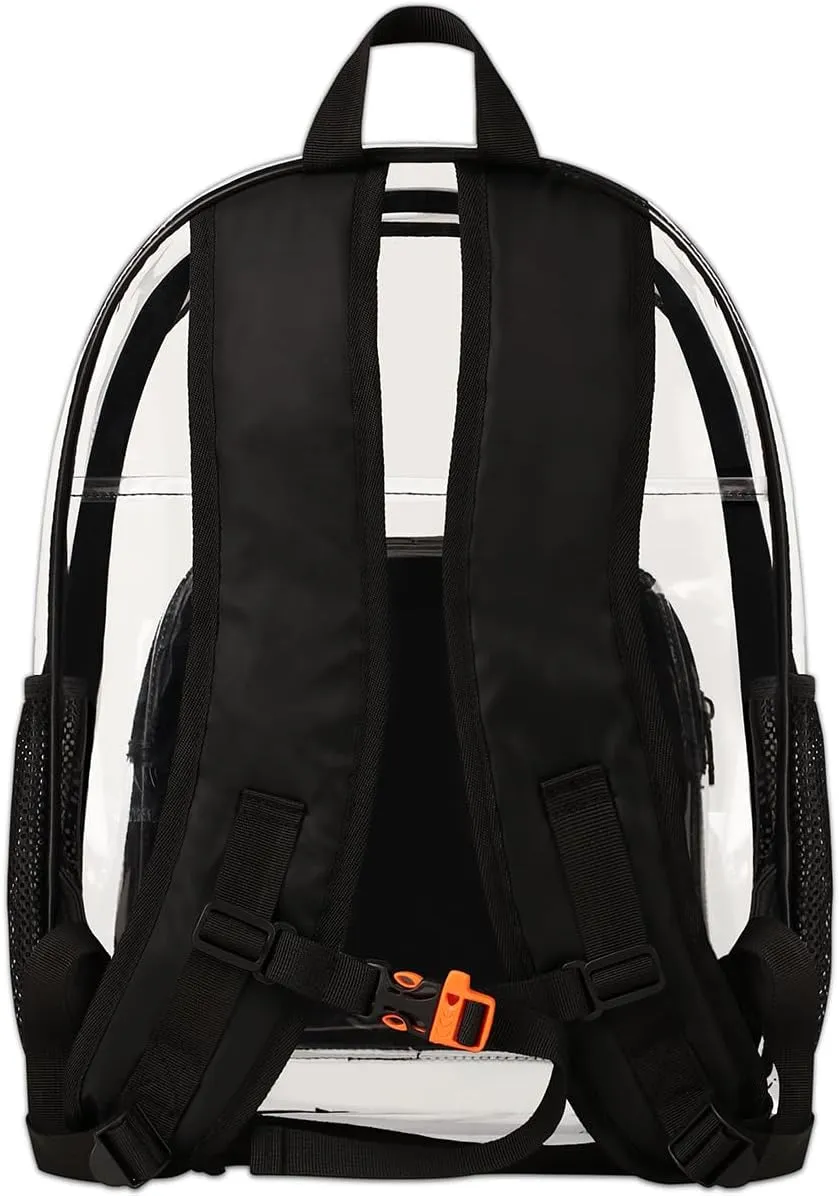 Customizable Clear Backpack for Women Men,Clear Bag for Stadium Events With Waterproof PVC Plastic Material,Abstract Horse - L