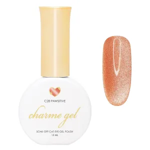 Daily Charme C28 Pawsitive Bright Velvet Cat Eye Magnetic Gel Nail Polish 15ml, Soak Off UV Led Gel Nail Polish (Burnt Orange)