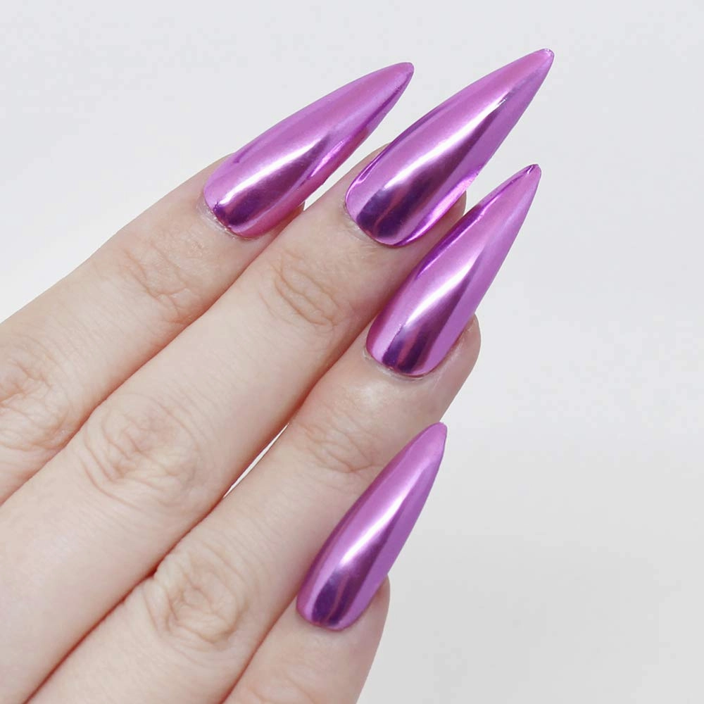 Daily Chrome Mirror Chrome Nail Powder (Lilac) 1g, Metallic Nail Art Dip Powder, Mirror Effect Manicure Chrome Powder, Home DIY/Nail Salon Manicure