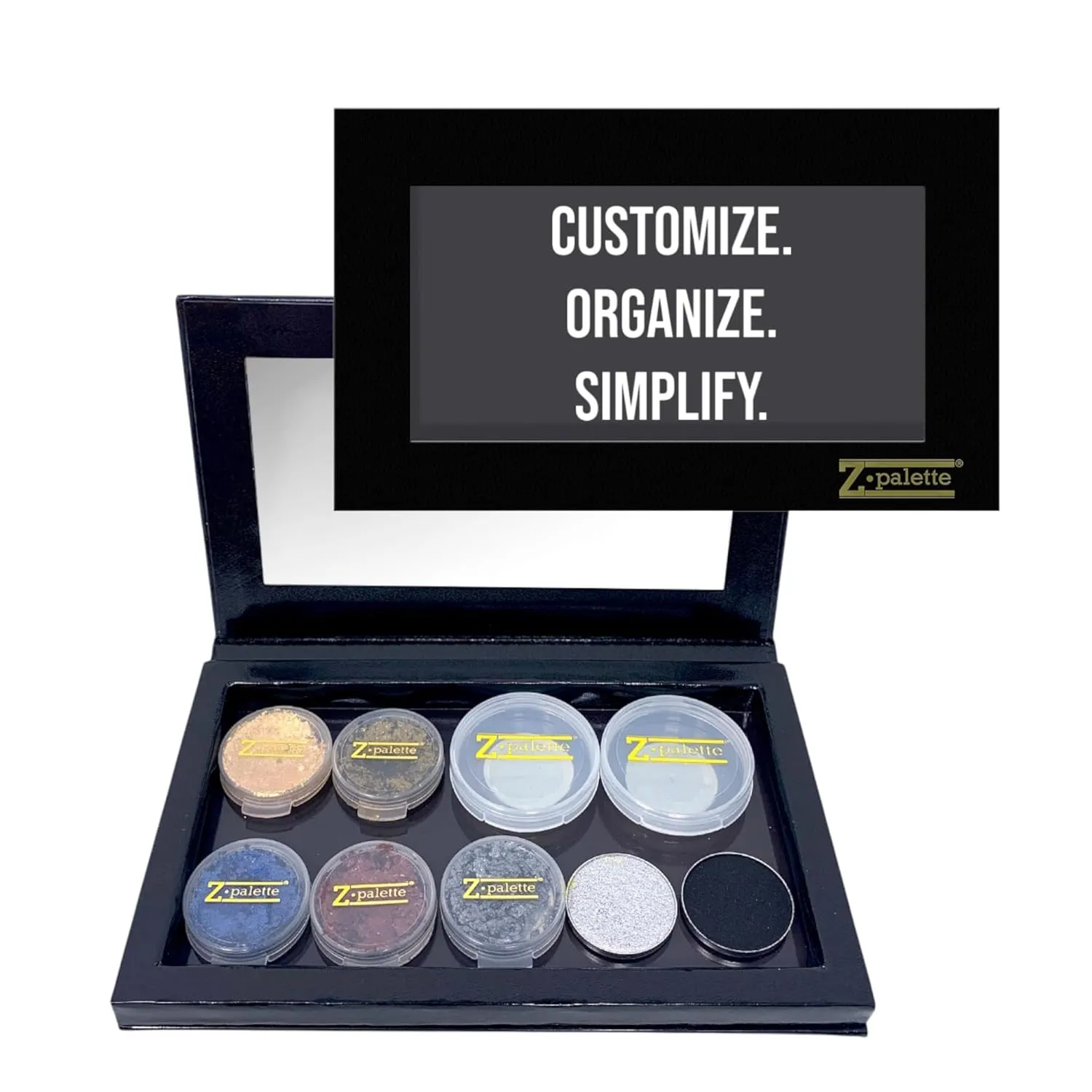 Deep Medium Magnetic Makeup Palette, Empty Magnetic Palette, Universal Magnet makeup palette for Eyeshadows, Powders, Customizable Beauty Organizer with Clear Window