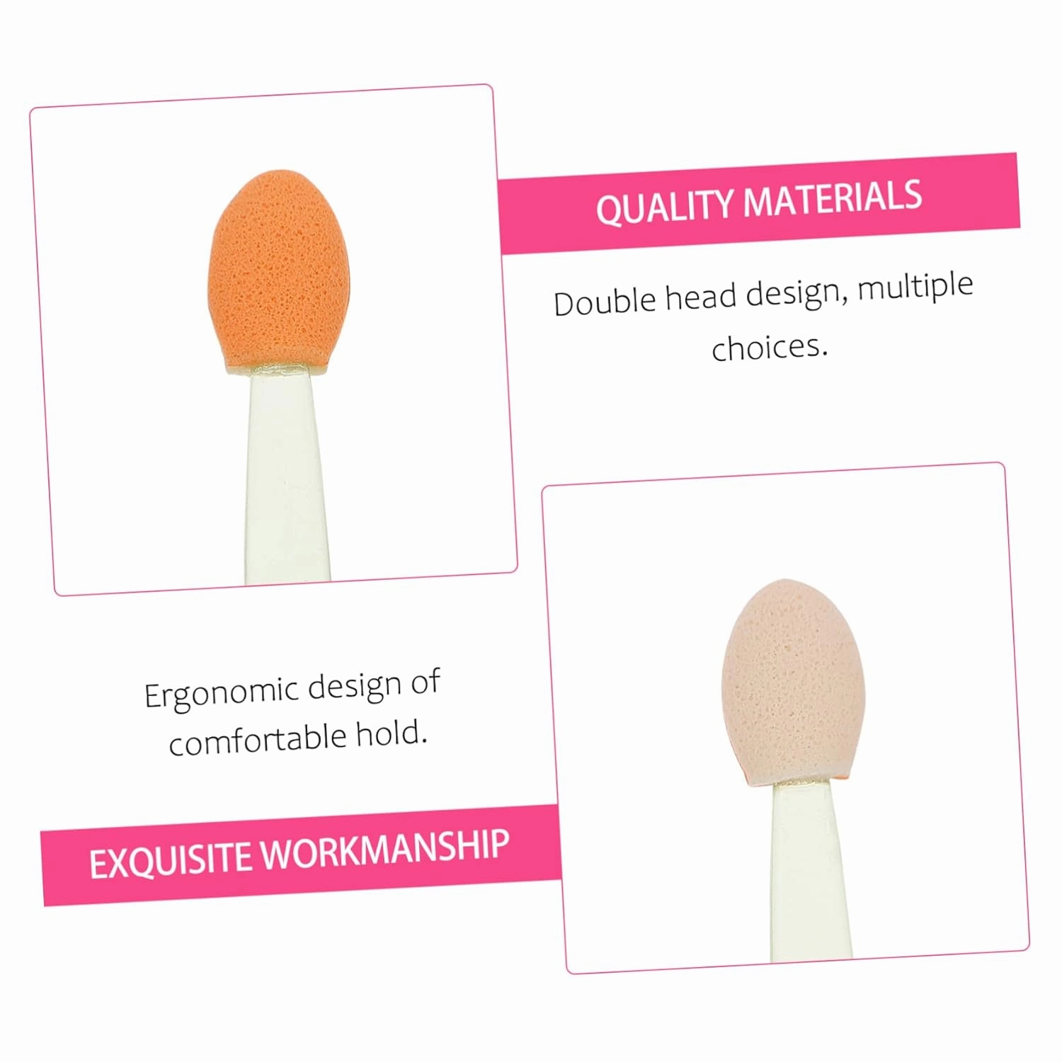 Didiseaon 300pcs Dual-ended Eyeshadow Applicators Cosmetic Tools for Makeup Artists for Eyeliner Eyebrow and Face Glitter Applications for Events and Beauty Shops