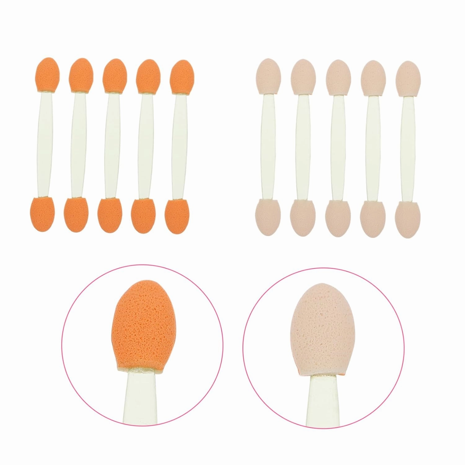 Didiseaon 300pcs Dual-ended Eyeshadow Applicators Cosmetic Tools for Makeup Artists for Eyeliner Eyebrow and Face Glitter Applications for Events and Beauty Shops