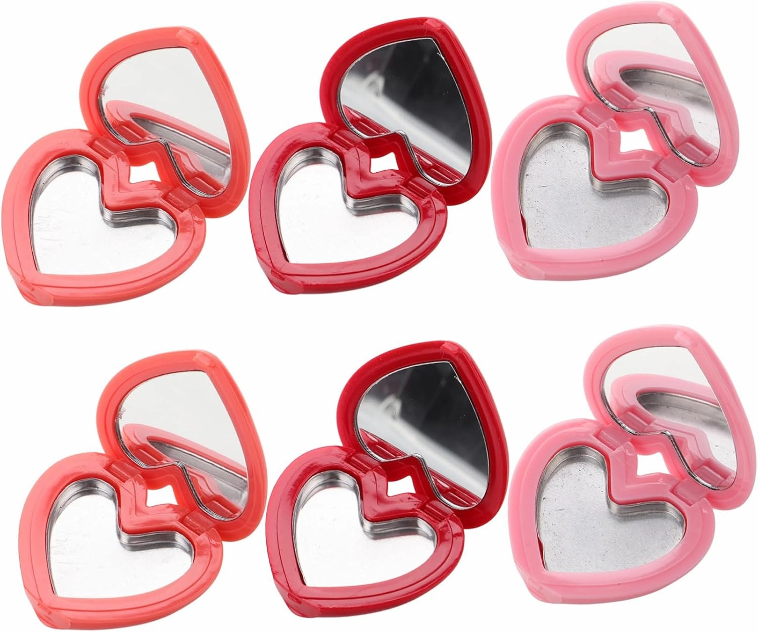 Didiseaon 8pcs Heart Lipstick Box Organizer Mirror Makeup Palette Storage for Eyeshadows Creams Toners