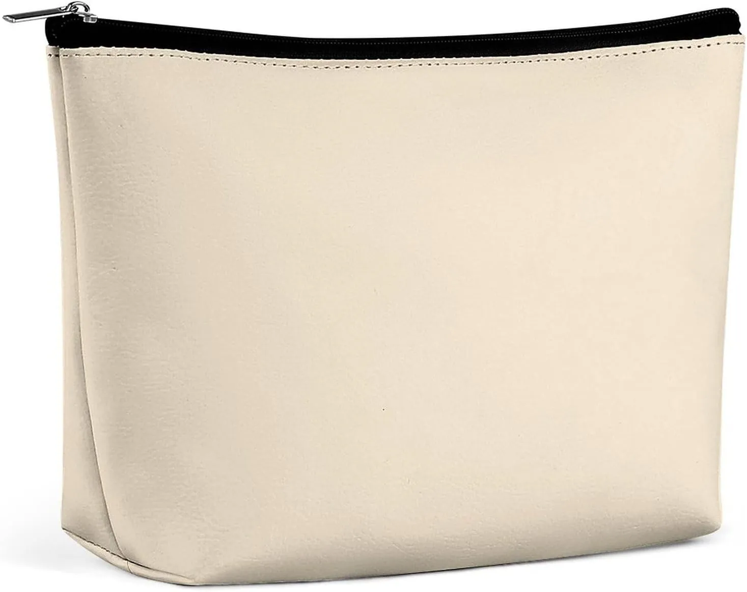 Elegant Makeup Bag, Champagne Metallic Solid Color Classic Elegant Cosmetic Bag Large Capacity Pouch Portable Organizer for Men & Women