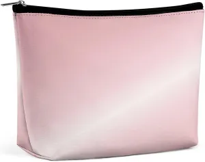 Elegant Makeup Bag, Metallic Blush Pink Cosmetic Bag Large Capacity Pouch Portable Organizer for Men & Women
