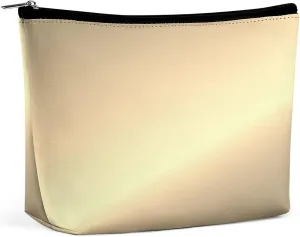 Elegant Makeup Bag, Metallic Gold Cosmetic Bag Large Capacity Pouch Portable Organizer for Men & Women