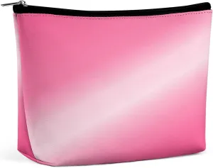 Elegant Makeup Bag, Metallic Neon Hot Pink Cosmetic Bag Large Capacity Pouch Portable Organizer for Men & Women