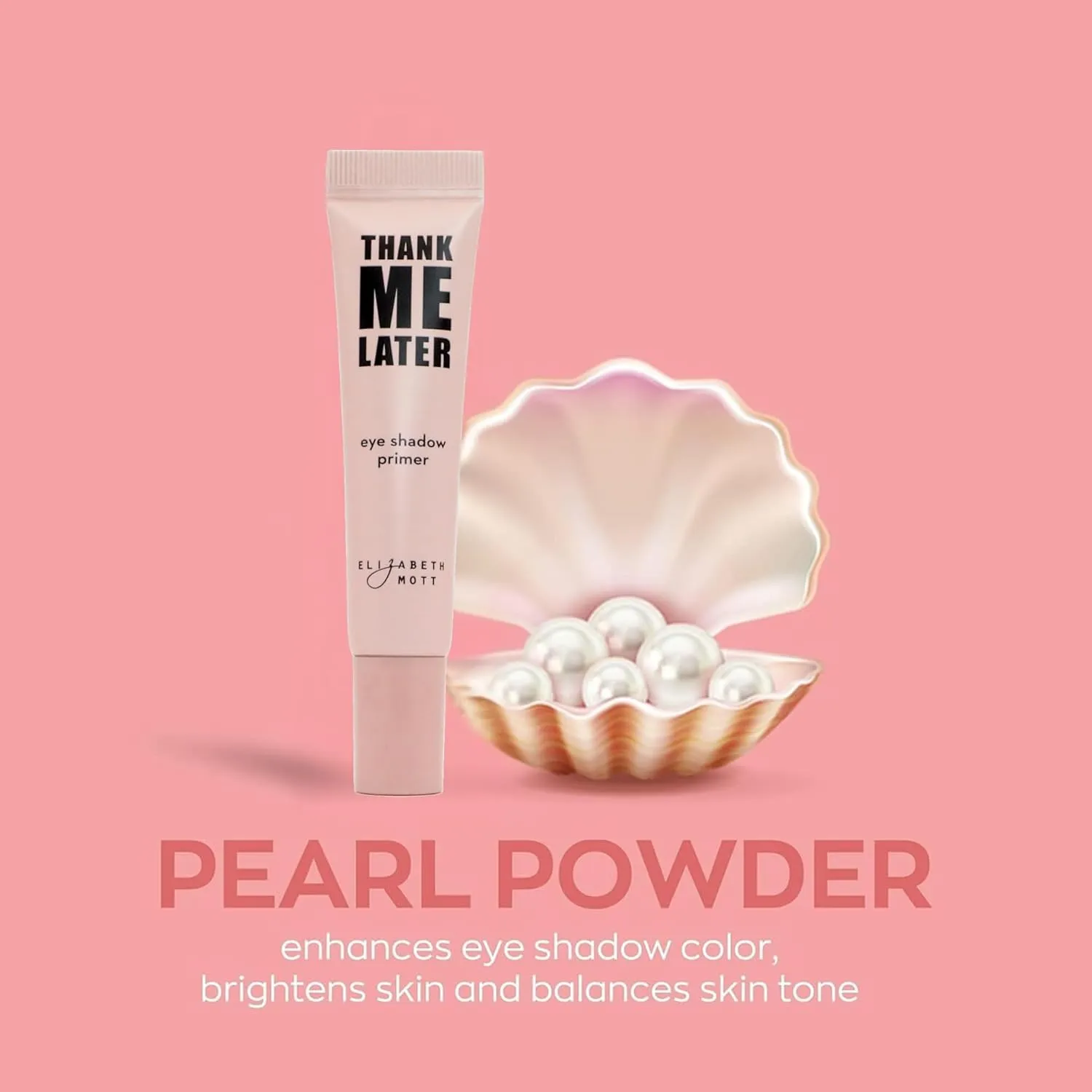 Elizabeth Mott Thank Me Later Eye Primer - Long-Lasting Matte Eyeshadow Base for Oily Lids - Crease-Free, Wrinkle-Filling, Shine Control - Smudge-Proof, Lightweight, Dermatologist & Allergy Tested 10g