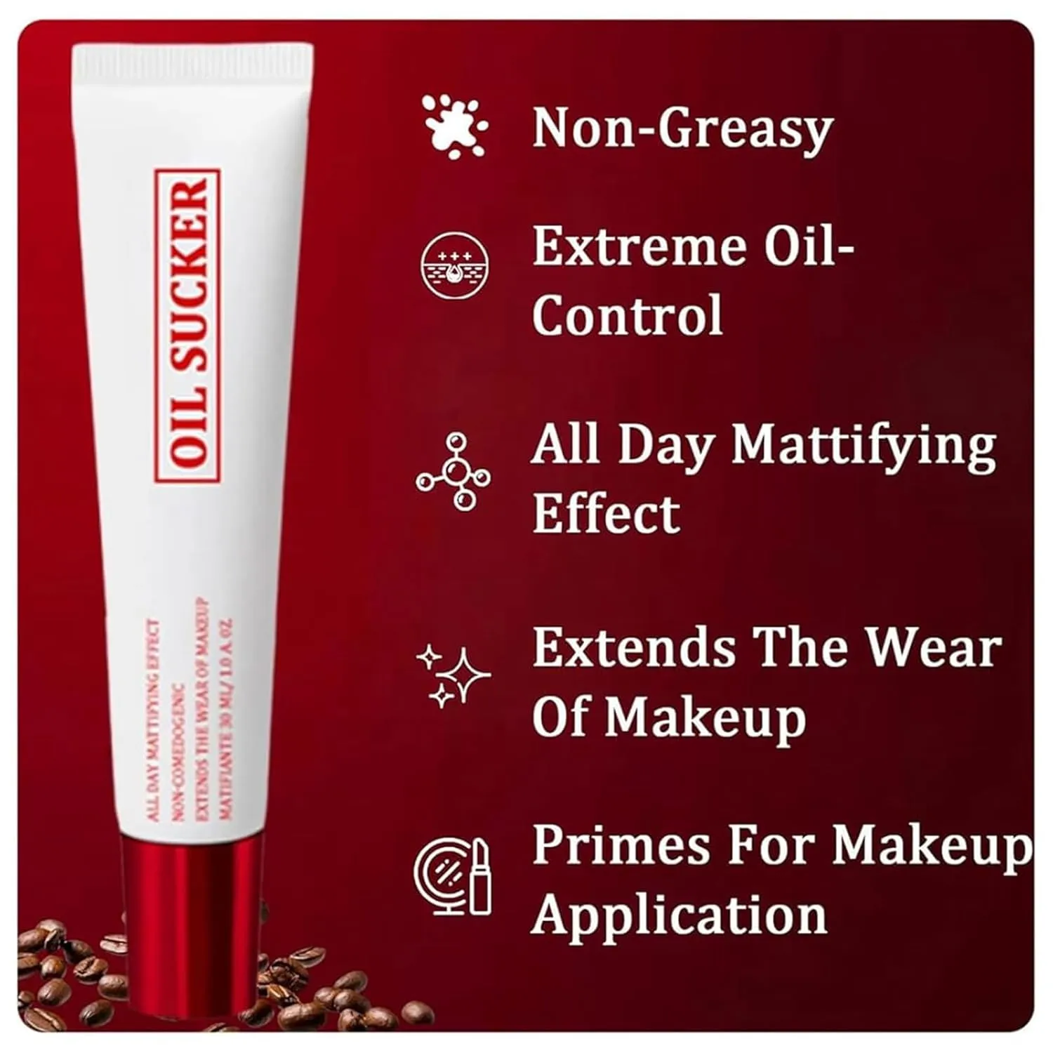 Extreme Mattifying Alkaline Primer, Oil Sucker Primer Makeup, Long-Lasting Waterproof & Sweatproof Eyeshadow Primer, Natural Firming Matte Primer, Oil Absorbing Primer Makeup (2pcs)