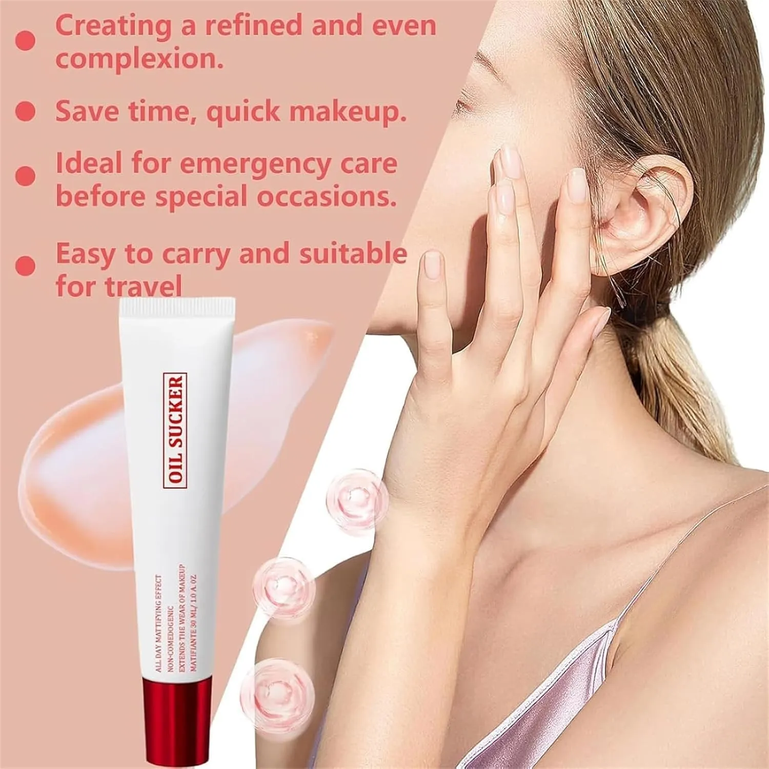 Extreme Mattifying Alkaline Primer, Oil Sucker Primer Makeup, Long-Lasting Waterproof & Sweatproof Eyeshadow Primer, Natural Firming Matte Primer, Oil Absorbing Primer Makeup (3pcs)
