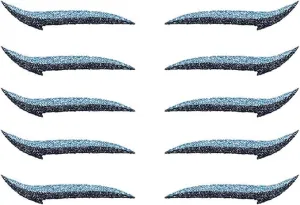 Eyeliner Stickers Glitter Eyeliner Stickers Instant Adhesive Eye Line Strip Reusable Eyeshadow (Silver, 5 Pairs)