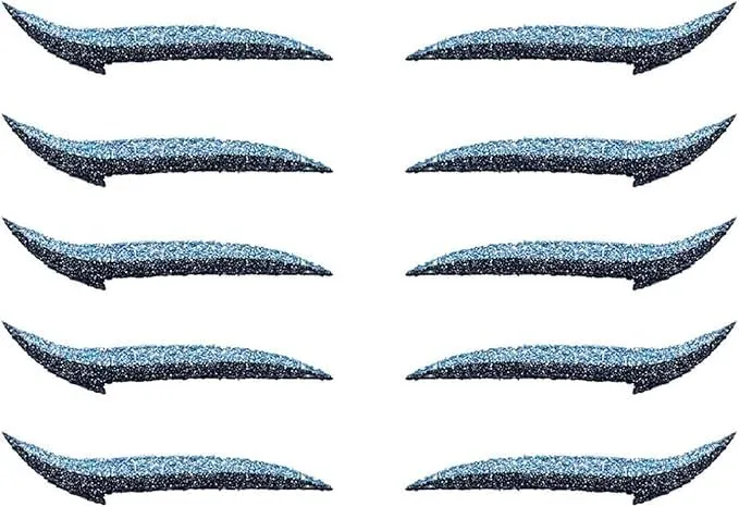 Eyeliner Stickers Glitter Eyeliner Stickers Instant Adhesive Eye Line Strip Reusable Eyeshadow (Silver, 5 Pairs)