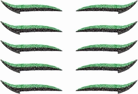 Eyeliner Stickers Glitter Eyeliner Stickers Instant Adhesive Eye Line Strip Reusable Eyeshadow (Green, 5 Pairs)