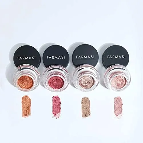 FARMASi Long Lasting Creamy Eyeshadow, Eye Makeup With Crease- Resistant Ingredients, Ultra Pigmented in Matte, Shimmer and Waterproof Finishes, 0.1 fl. oz / 3 ml (Foil Purple)