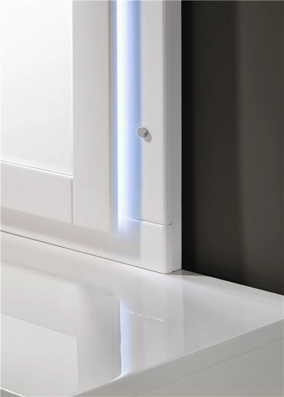 Felicity Dresser Mirror Glossy White with LED Light - 203504LED