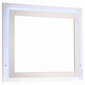 Felicity Dresser Mirror Glossy White with LED Light - 203504LED