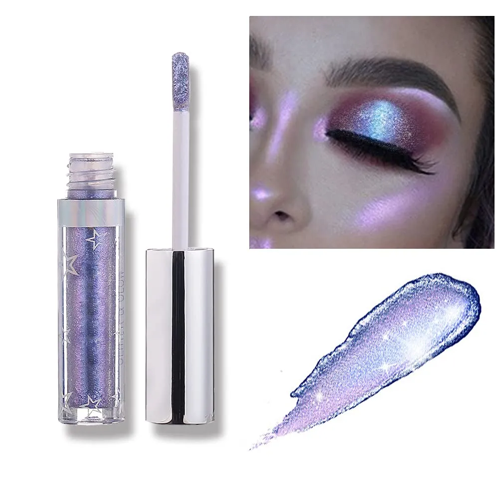 Glitter Liquid Eyeshadow Metallic Pigments Shimmer Makeup Metals Gloss for Eyes Eyeliners Sparkling Eye Shadow Shiny Pen Eyeliner Kit Long Lasting Waterproof (12 Colors Set)