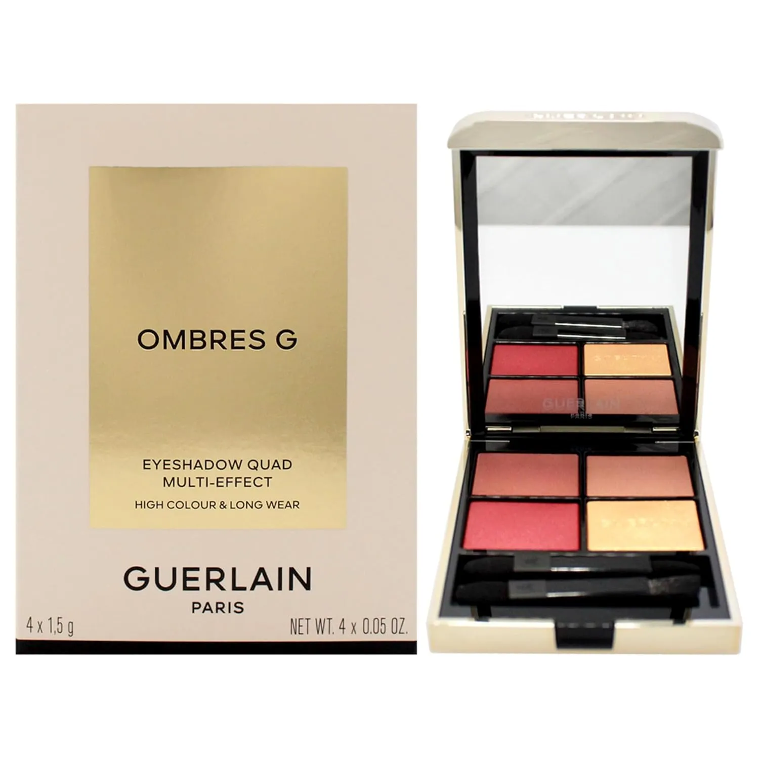 Guerlain Ombres G Eyeshadow Quad - 214 Exotic Orchid for Women - 0.2 oz Eye Shadow