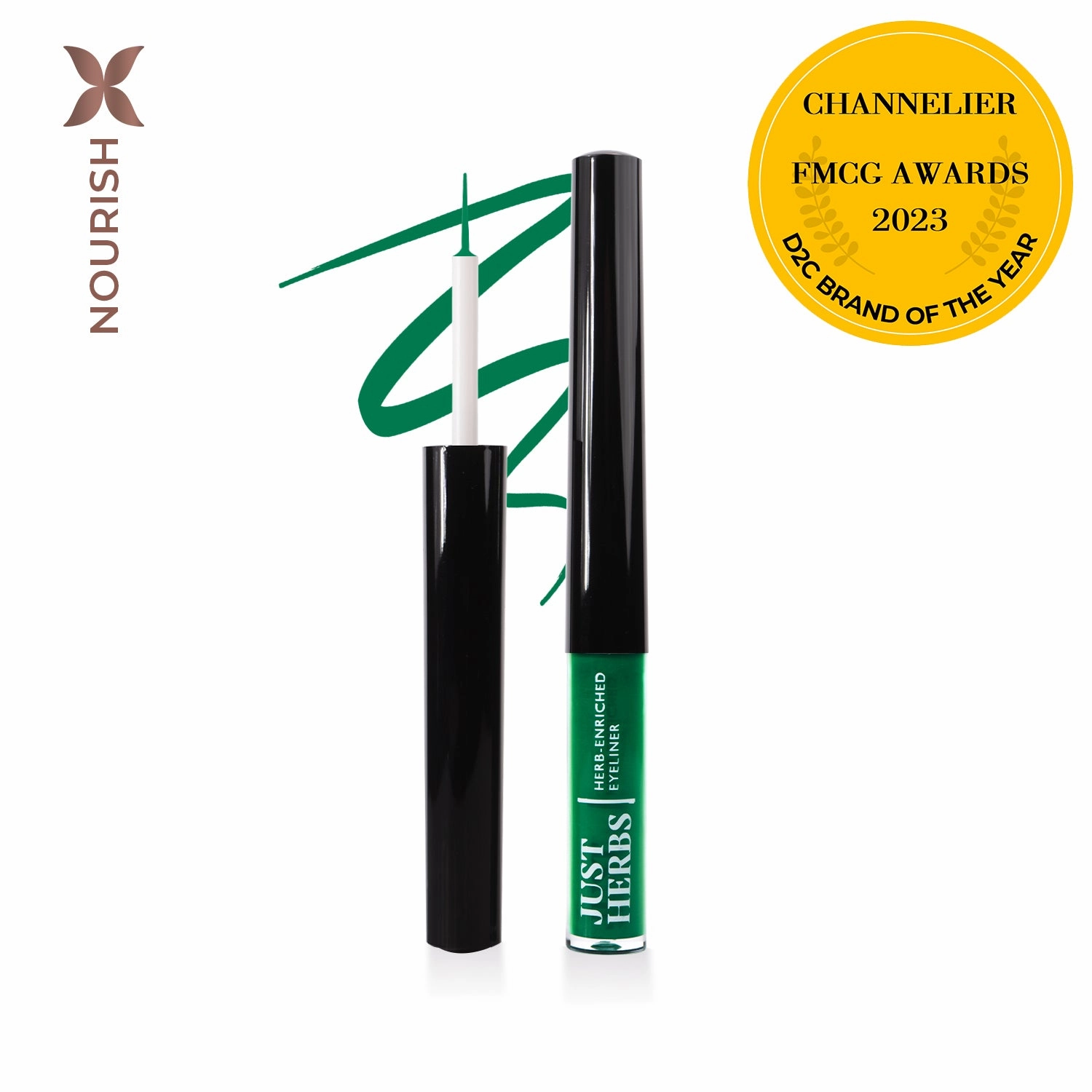 Herb-Enriched Waterproof Eyeliner Organic with Jojoba Oil & Vitamin E