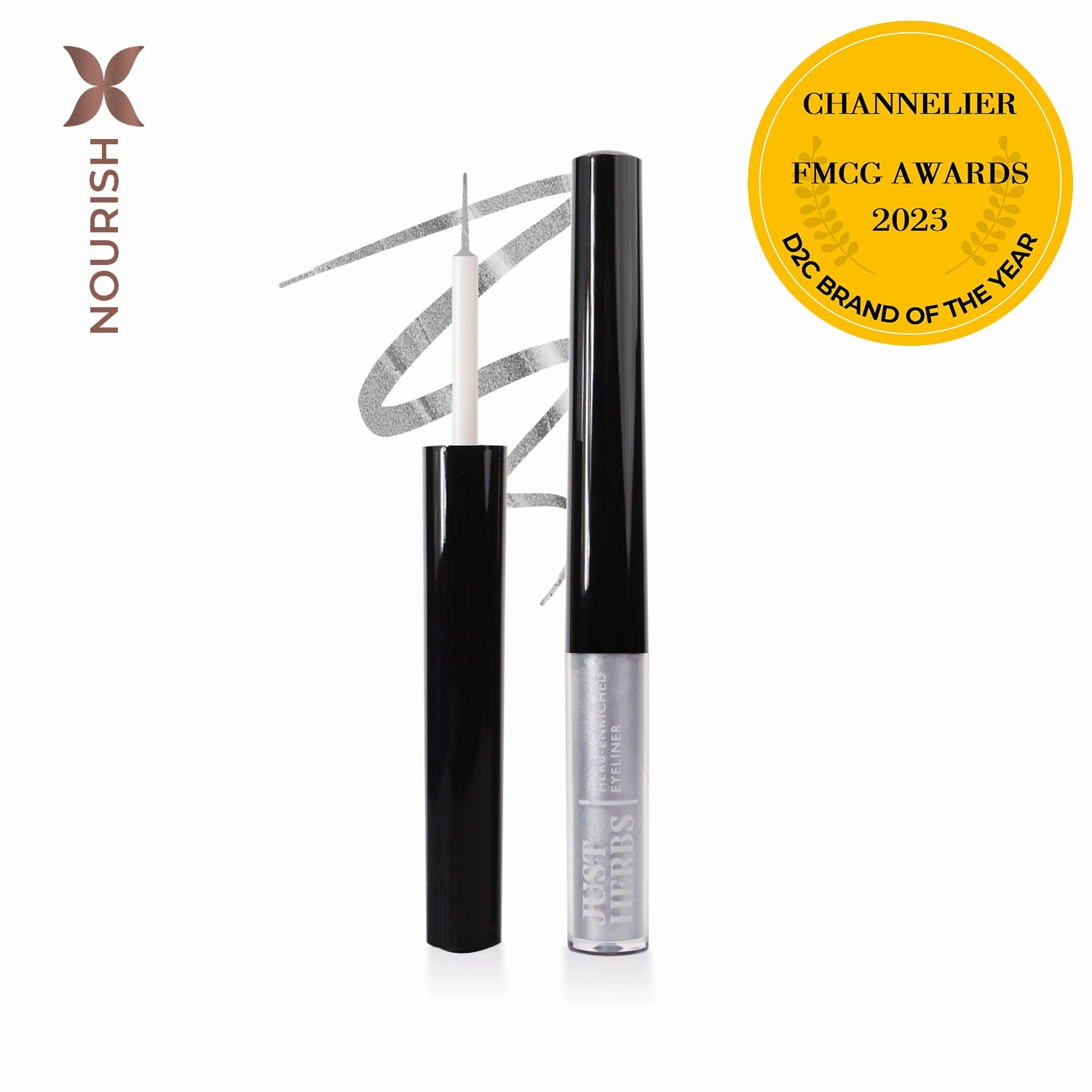 Herb-Enriched Waterproof Eyeliner Organic with Jojoba Oil & Vitamin E
